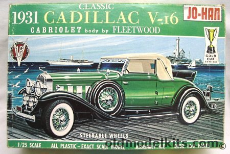 Jo-Han 1/25 1931 Cadillac V-16 Cabriolet with Fleetwood Body, GC431 plastic model kit